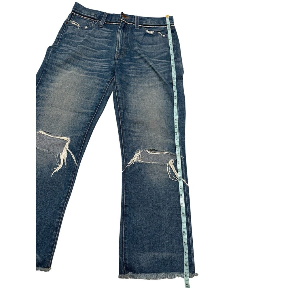Madewell Retro Crop Bootcut Jeans Women’s 28 Knee-Rip Edition Raw Hem Sold Out - Picture 8 of 10